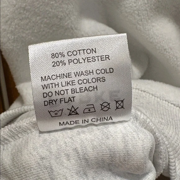 PARKE Inside Out Varsity Fleece Mockneck White / Light Grey size L/XL - Picture 9 of 10